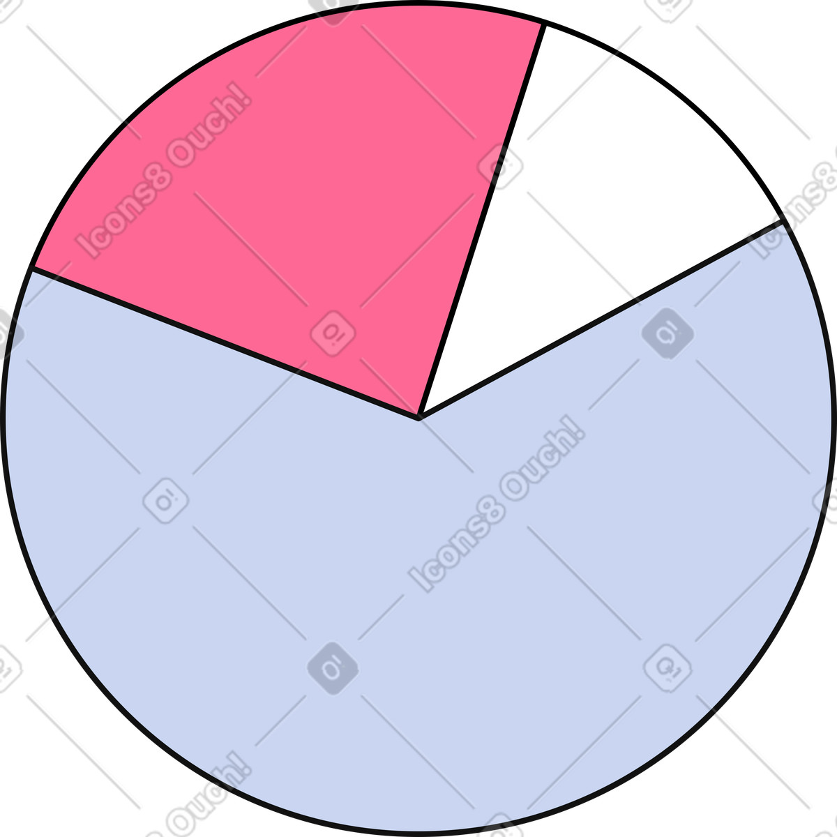 Kuchendiagramm illustration in PNG, SVG
