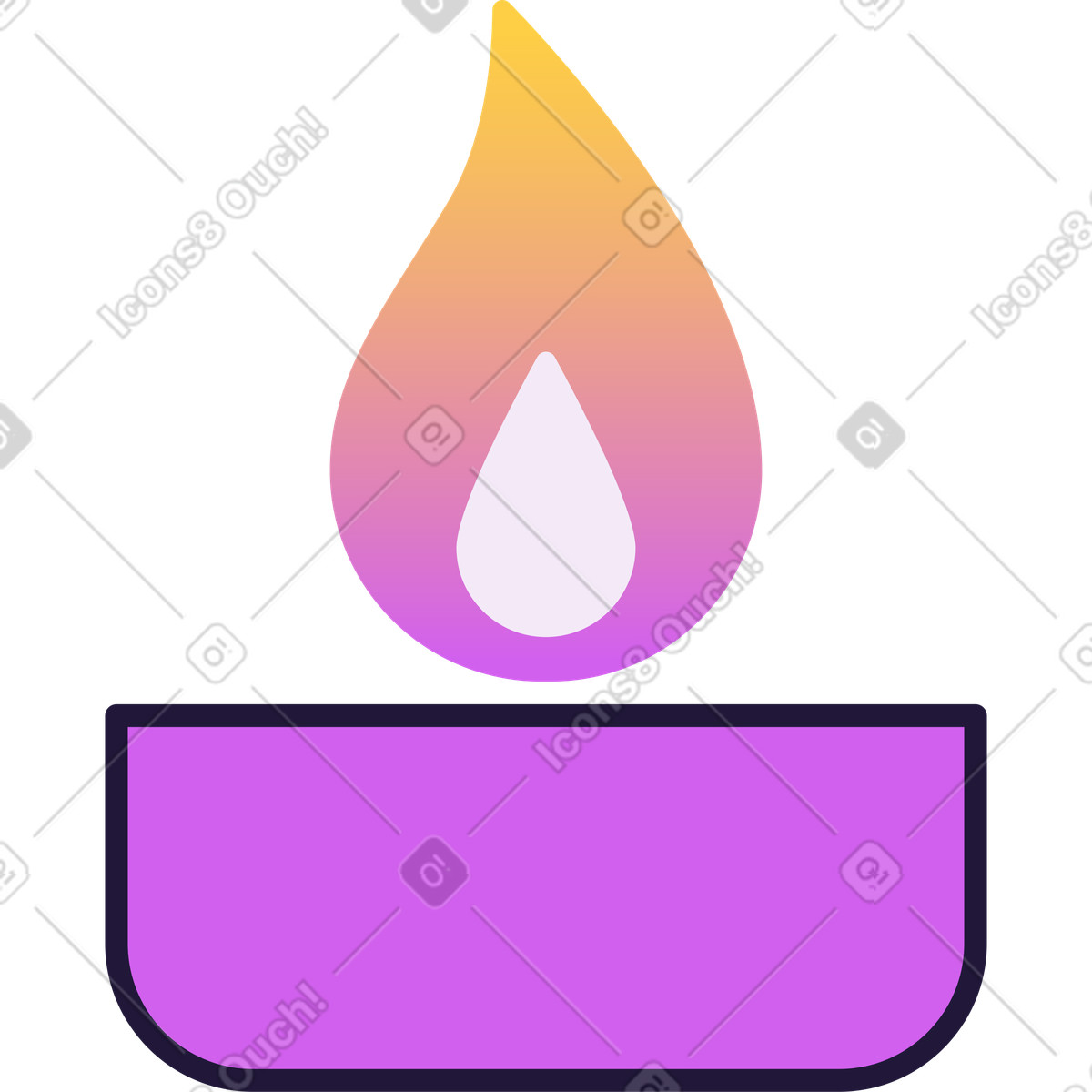 Illustration Bougie dans le style Conifer à télécharger aux formats PNG, SVG