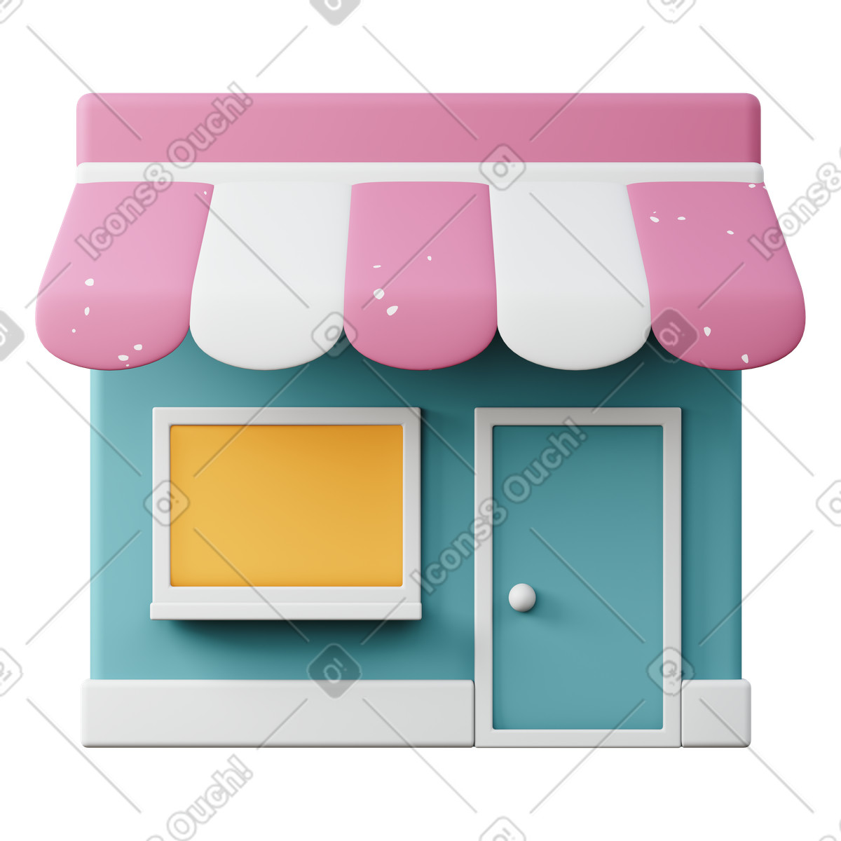 Illustration Shop dans le style 3D Sugary à télécharger aux formats PNG, SVG