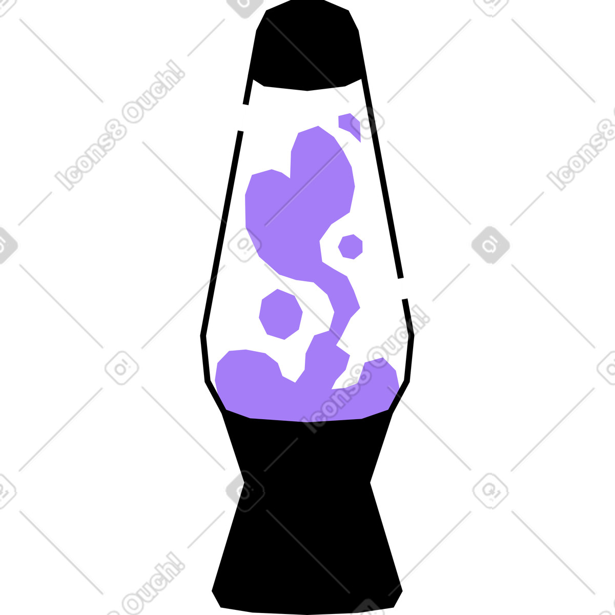 Illustration Lampe à lave dans le style Amethyst télécharger aux formats PNG, SVG