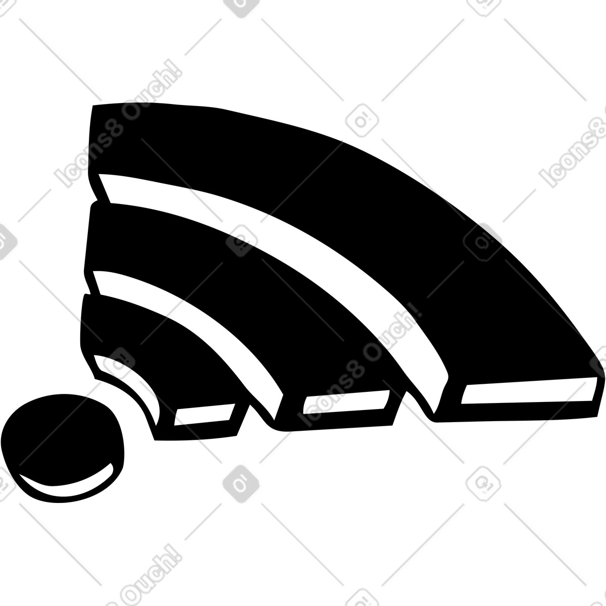 Illustration Wi-fi sign in perspective dans le style Line à télécharger aux formats PNG, SVG
