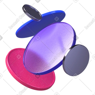 Composition de lentilles flottantes aux couleurs vibrantes PNG, SVG