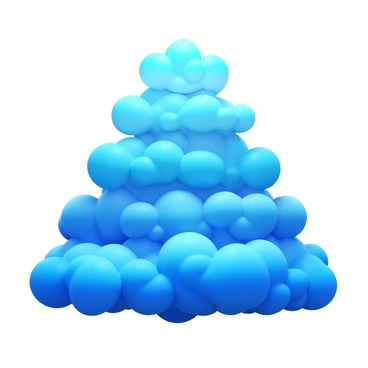 A sky with seven distinct cloud layers, each layer labeled with a different OSI model layer. The bottom layer is "Physical" in a dense, puffy cloud formation. The next layer is "Data Link," depicted with a slightly thinner cloud. Above that, the "Network" layer features wispy clouds, while the "Transport" layer is represented by fluffy, voluminous clouds. The "Session" layer shows a cloud with a slight shimmer, and the "Presentation" layer has a more translucent appearance. Finally, the top layer is "Application," with a bright, airy cloud. Each layer is visually separated by varying shades of blue that fill the sky.