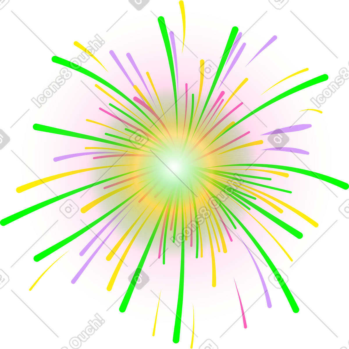 Ilustração de Fogos artifício em no estilo Pop para baixar em PNG, SVG
