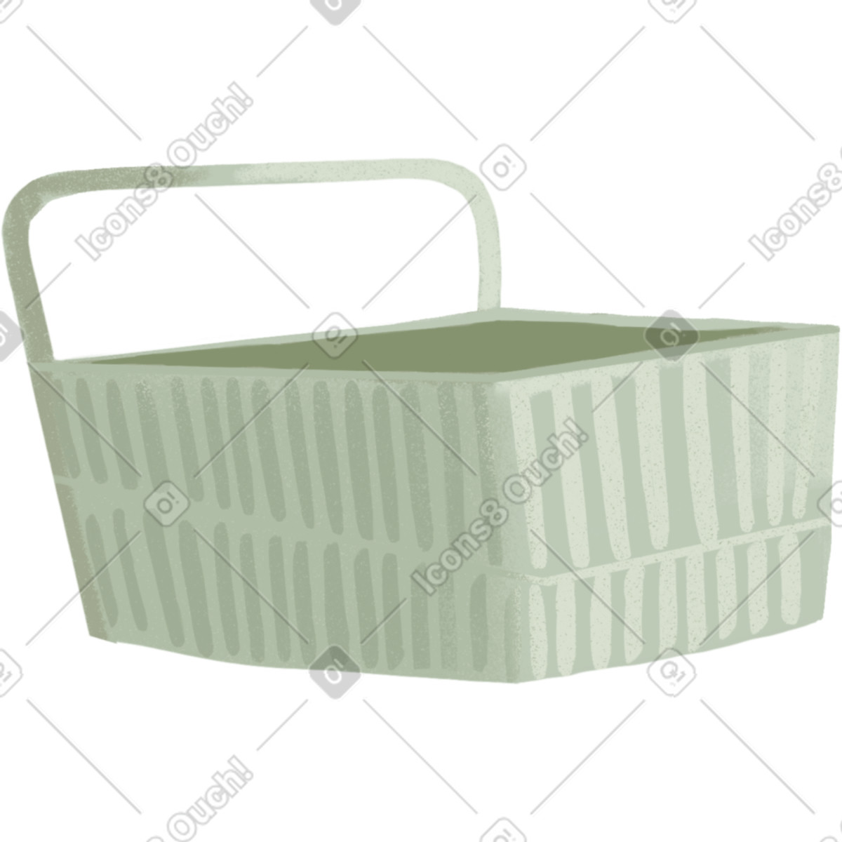 Ilustración Large grocery cart en estilo Ikigai a descargar en PNG y SVG