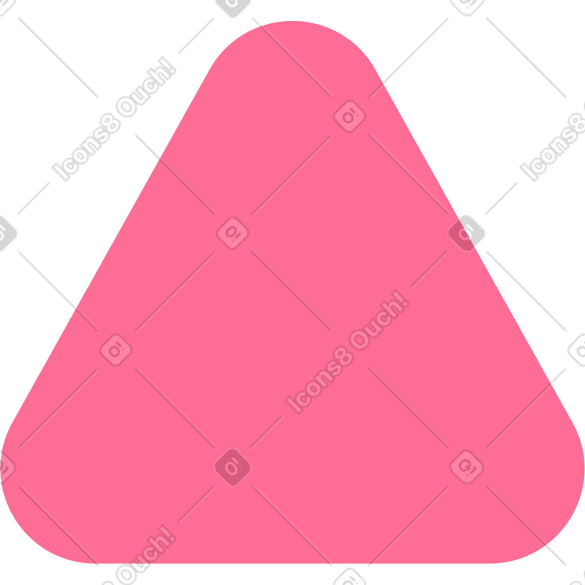 Illustration Triangle arrondi dans le style Bright à télécharger aux formats PNG, SVG