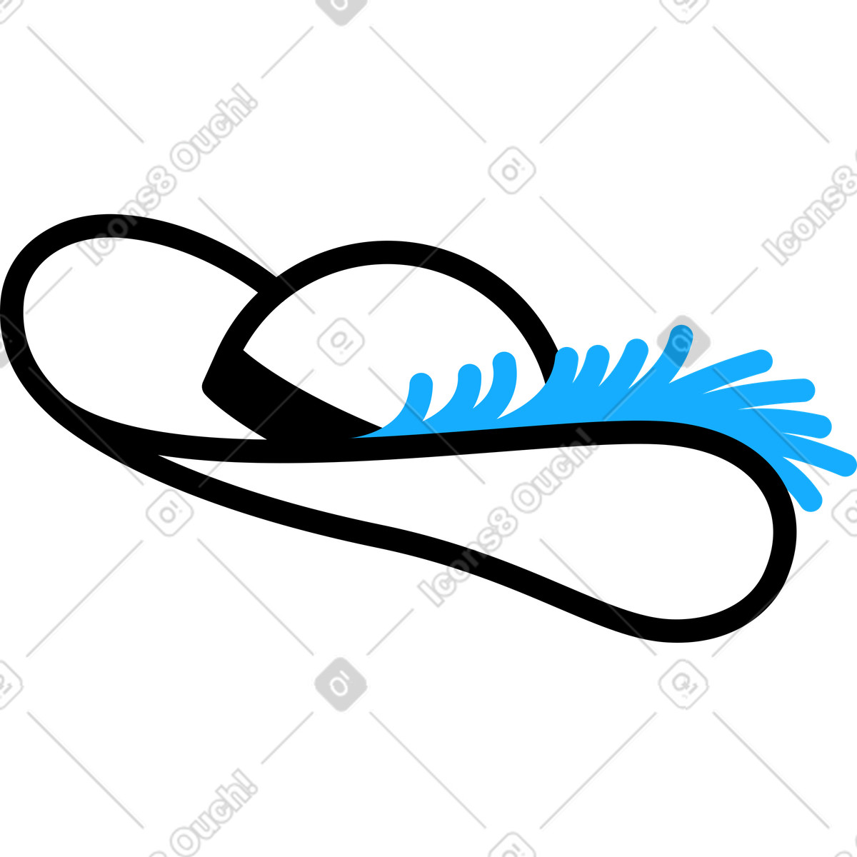Hat illustration in Transistor style download in PNG, SVG