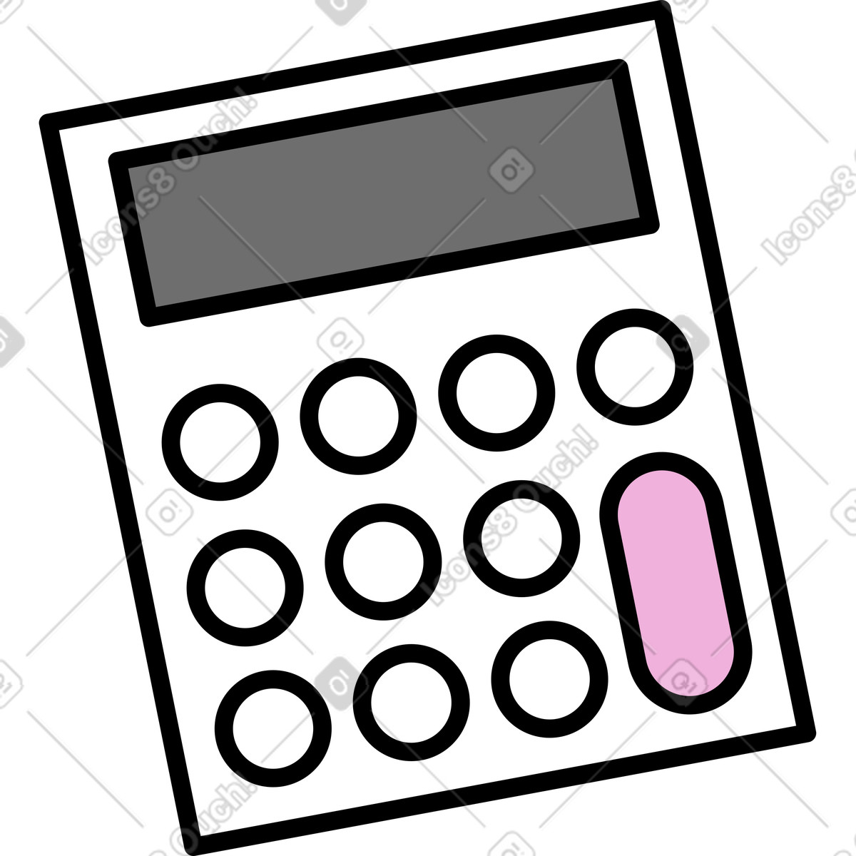 Ilustración Calculadora en estilo Mochi a descargar en PNG y SVG