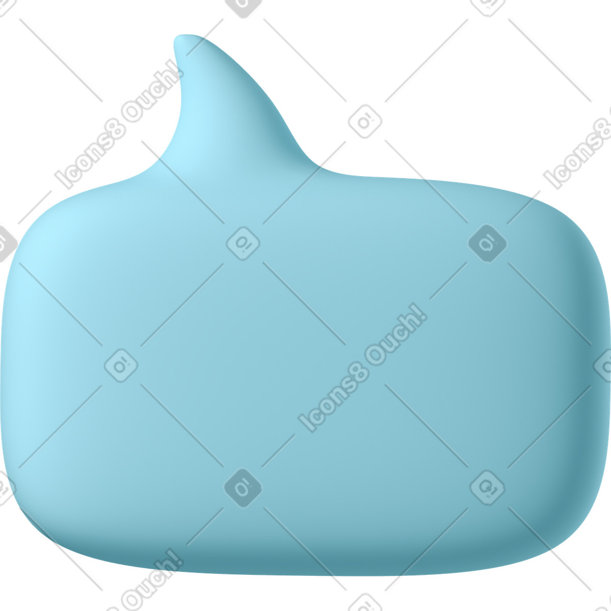 Illustration Petite bulle bleue en haut à gauche dans le style 3D Business télécharger aux formats PNG, SVG