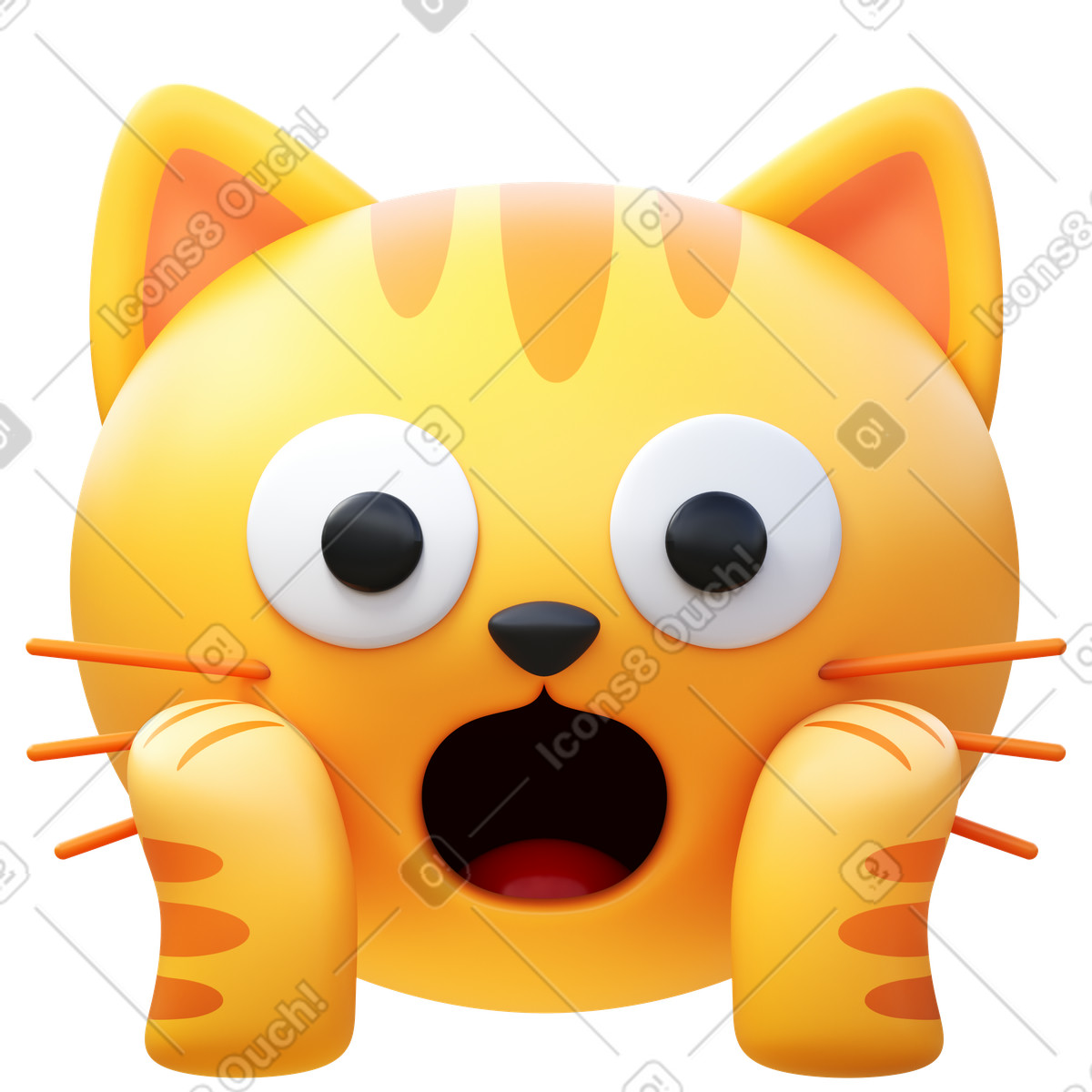 Weary cat illustration in PNG, SVG