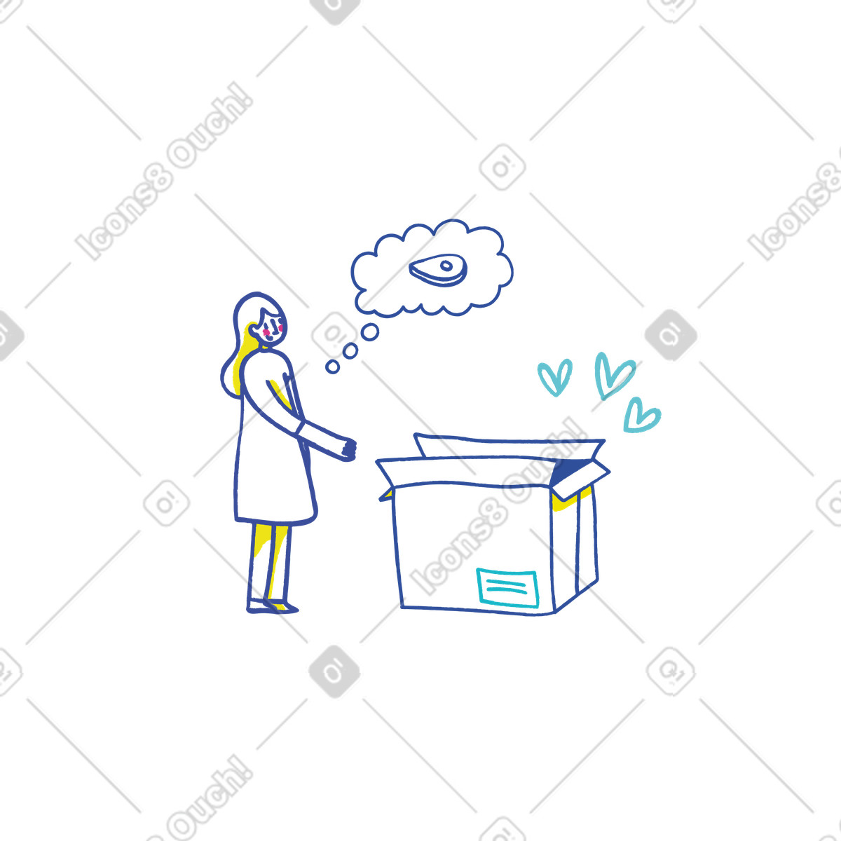 下载 Lime 风格的 杂货店订单在这里 插画，支持 PNG、SVG 格式