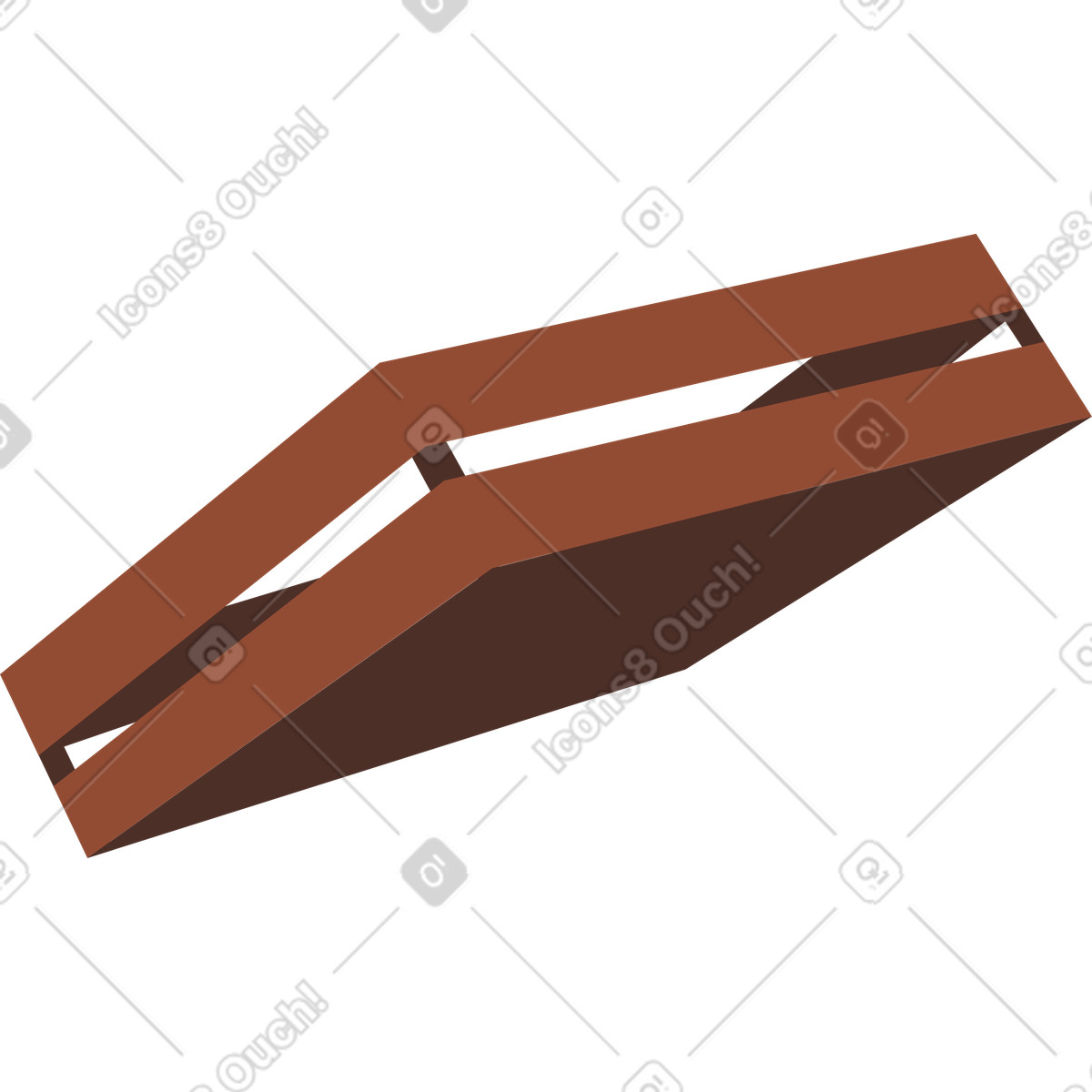 Brown box illustration in Fizzy style download in PNG, SVG