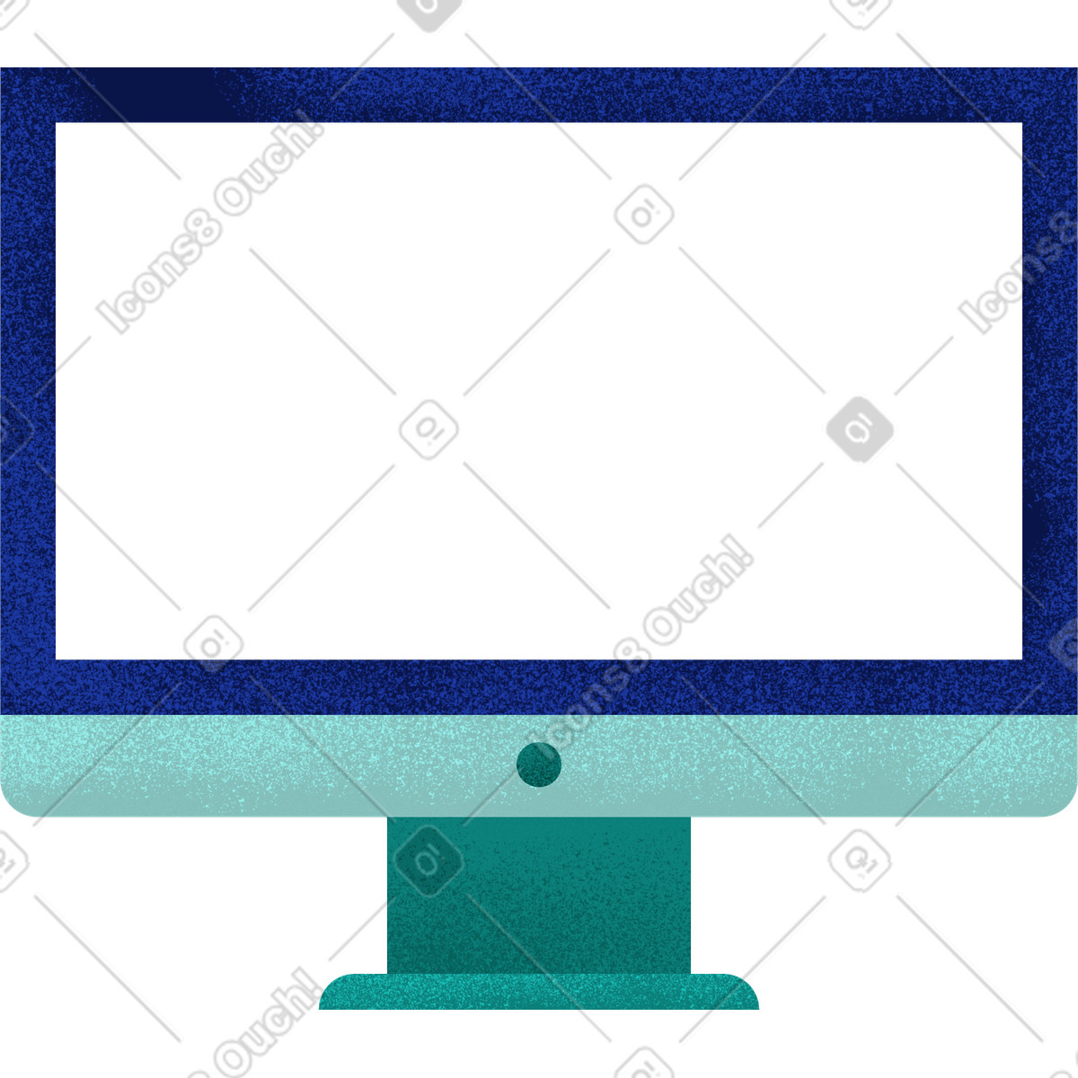 Ilustración Blue green computer en estilo Willowy a descargar en PNG y SVG