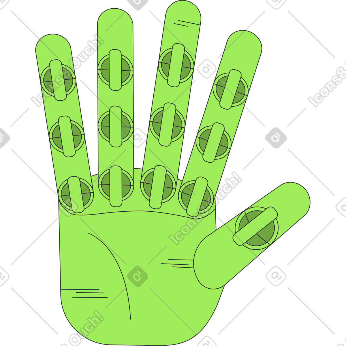 Ilustração de Mão plástico em no estilo Kit para baixar em PNG, SVG