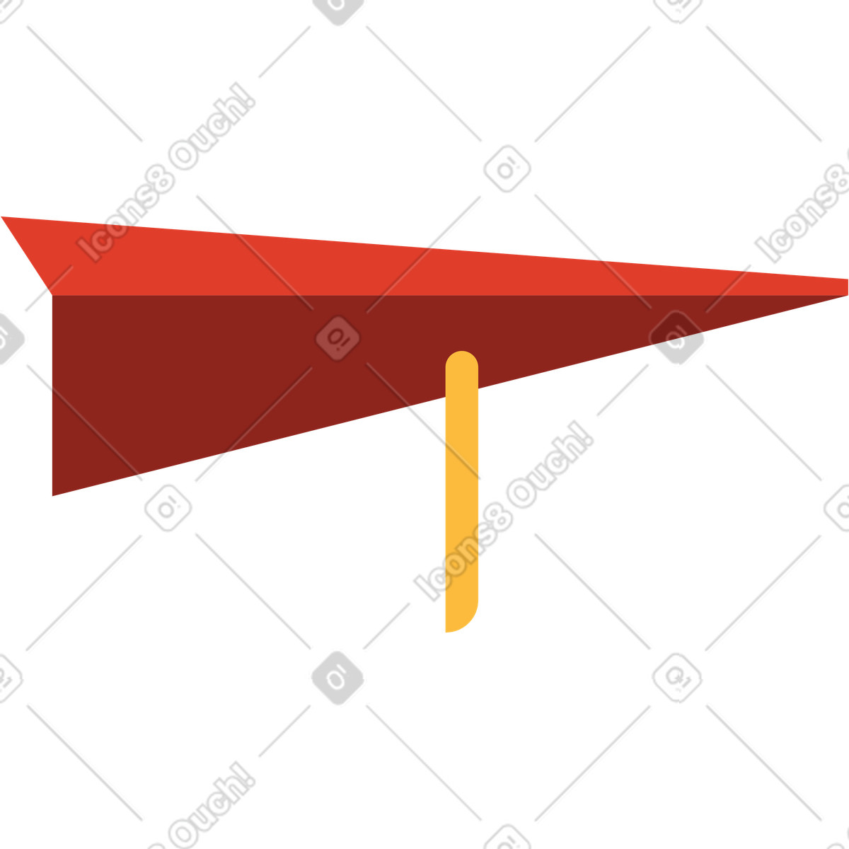 Flugzeug-Illustration im Burgundy-Stil als Download in PNG, SVG