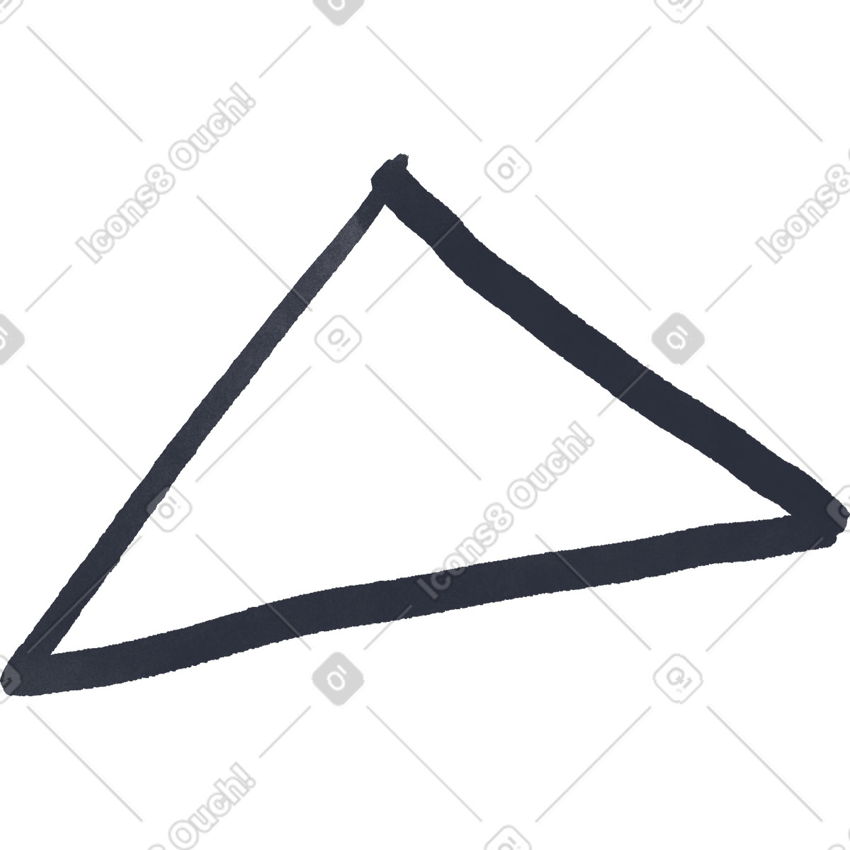 Triangle illustration in Inky style download in PNG, SVG