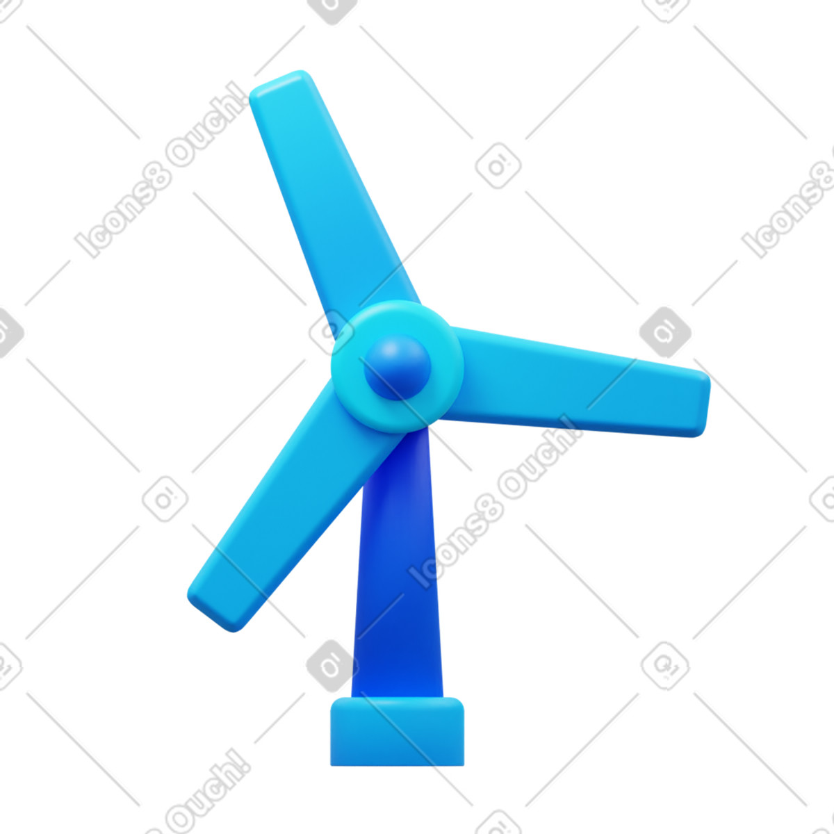 Wind turbine illustrazione in stile 3D Fluency scarica in PNG, SVG