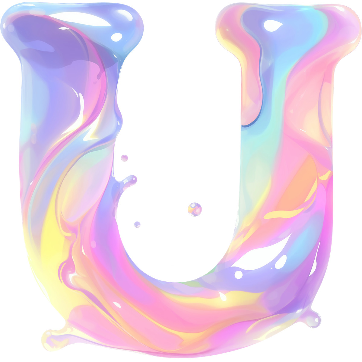 下载 Fluid 风格的 字母 u 插画，支持 PNG、SVG 格式
