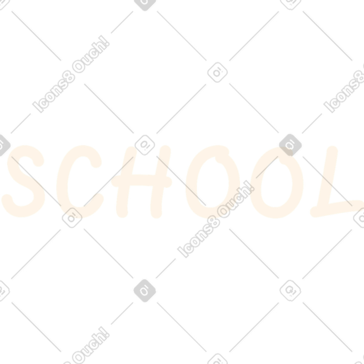 Scuola illustrazione in stile Pale scarica in PNG, SVG