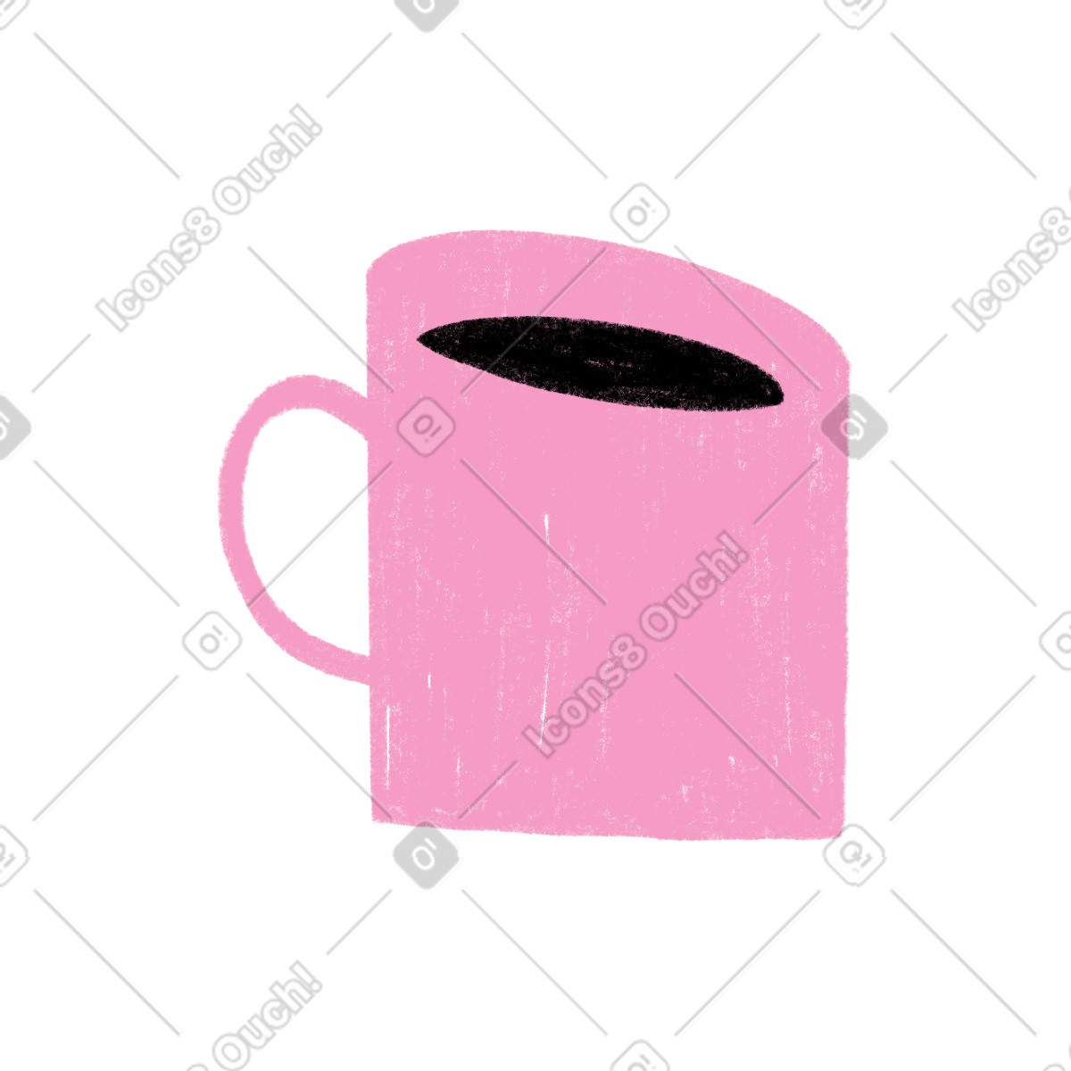 下载 Tutti 风格的 Pink cup 插画，支持 PNG、SVG 格式