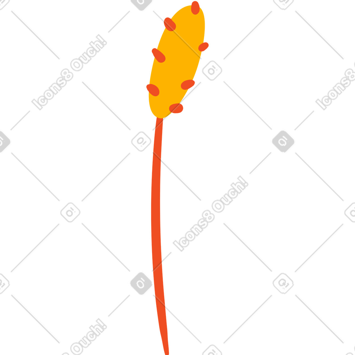 Fiore illustrazione in stile Flame scarica in PNG, SVG