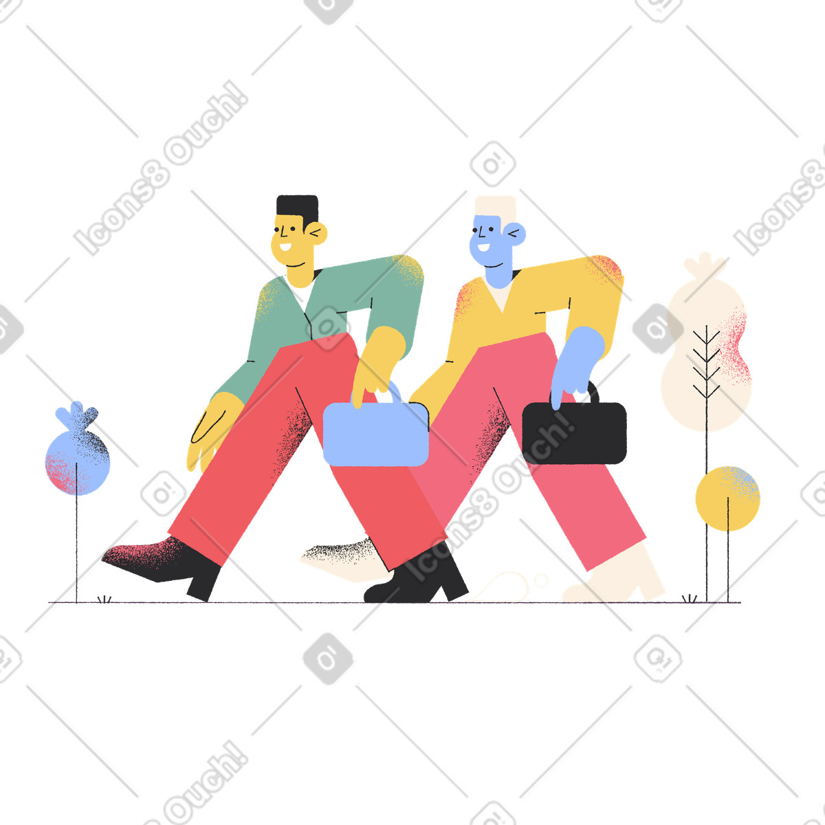 Sign out illustration in Pablo style download in PNG, SVG