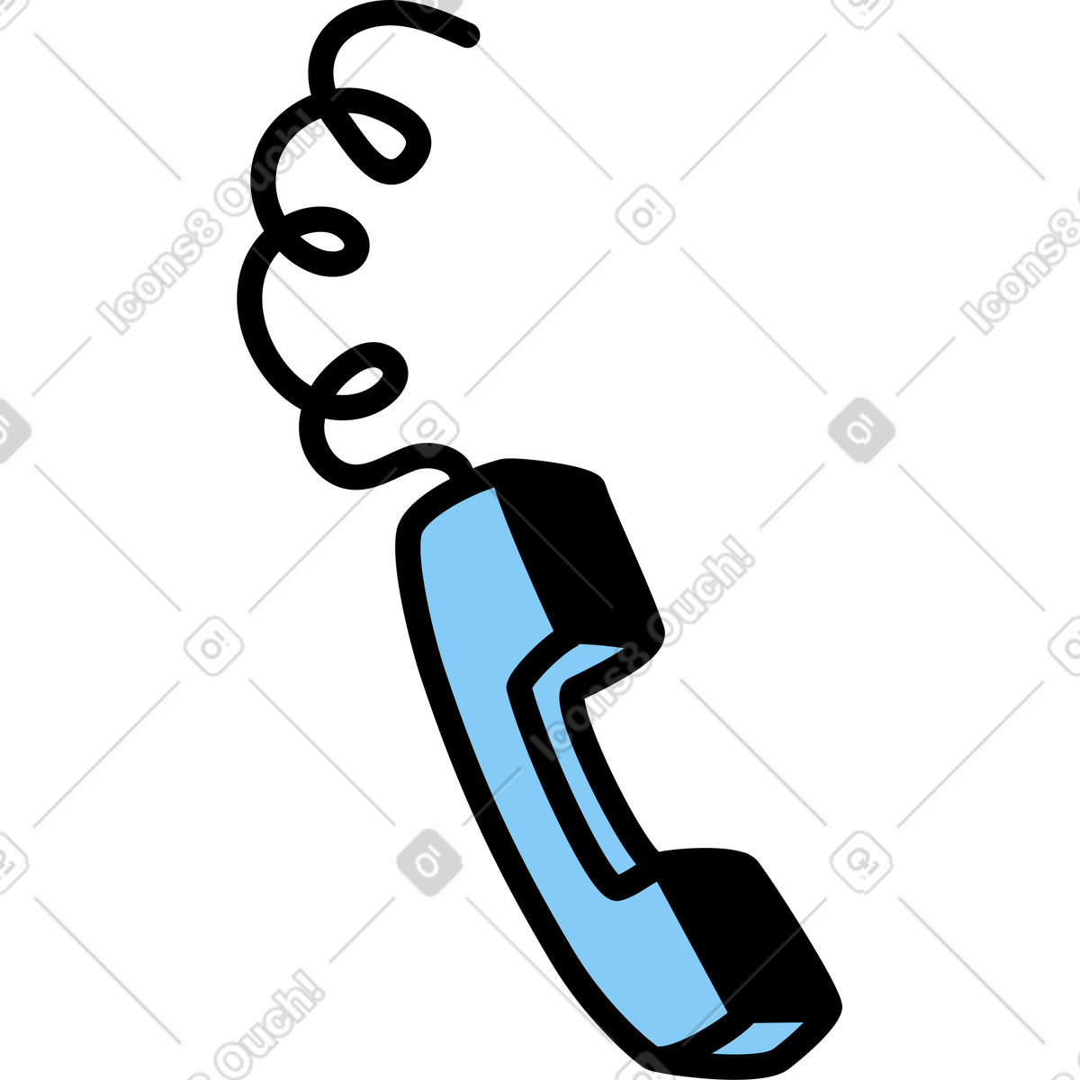 Ilustração de Receptor telefone em no estilo Notes para baixar em PNG, SVG