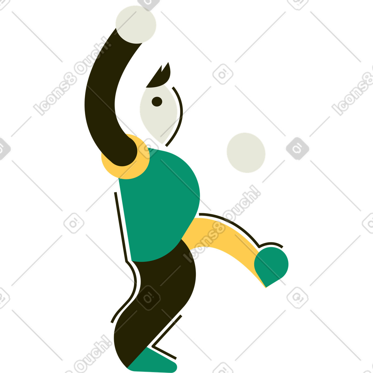 Athlet-Illustration im Spot-Stil als Download in PNG, SVG
