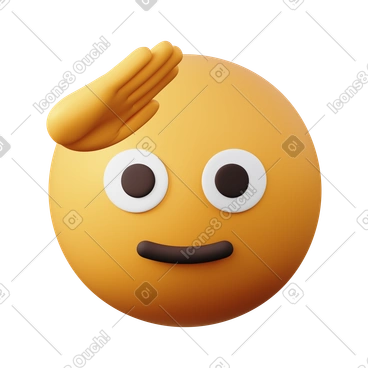 경례하는 얼굴 이모티콘 PNG, SVG
