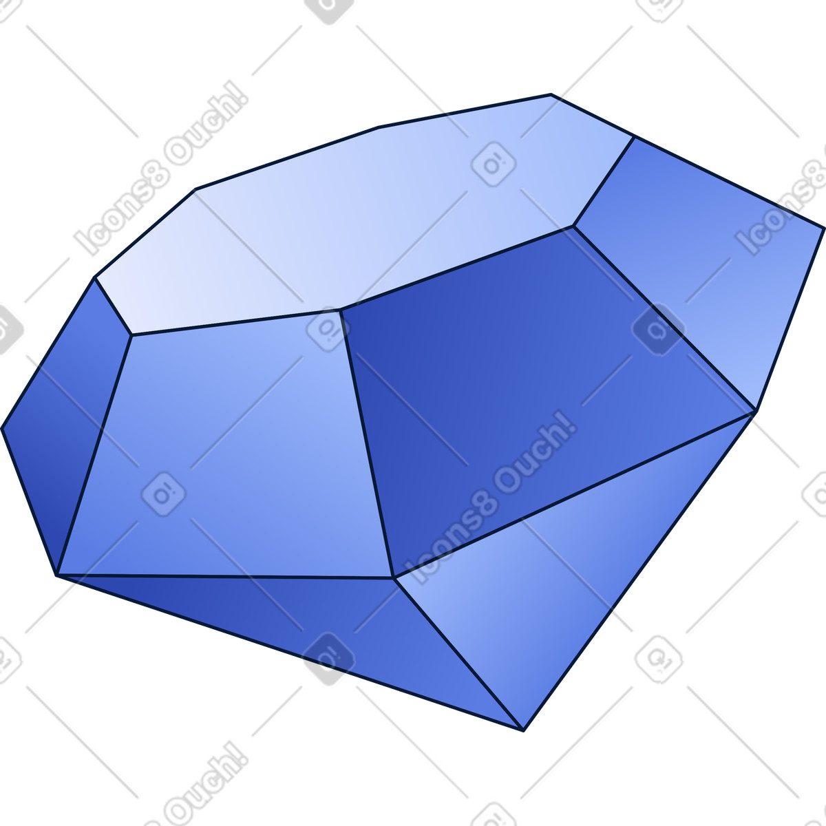 Diamond illustration in PNG, SVG