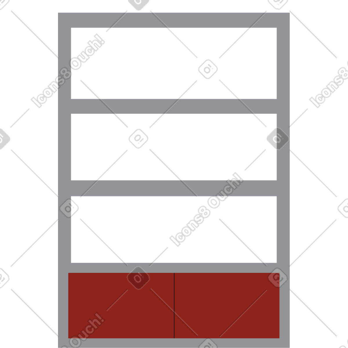 Showcase illustration in Burgundy style download in PNG, SVG