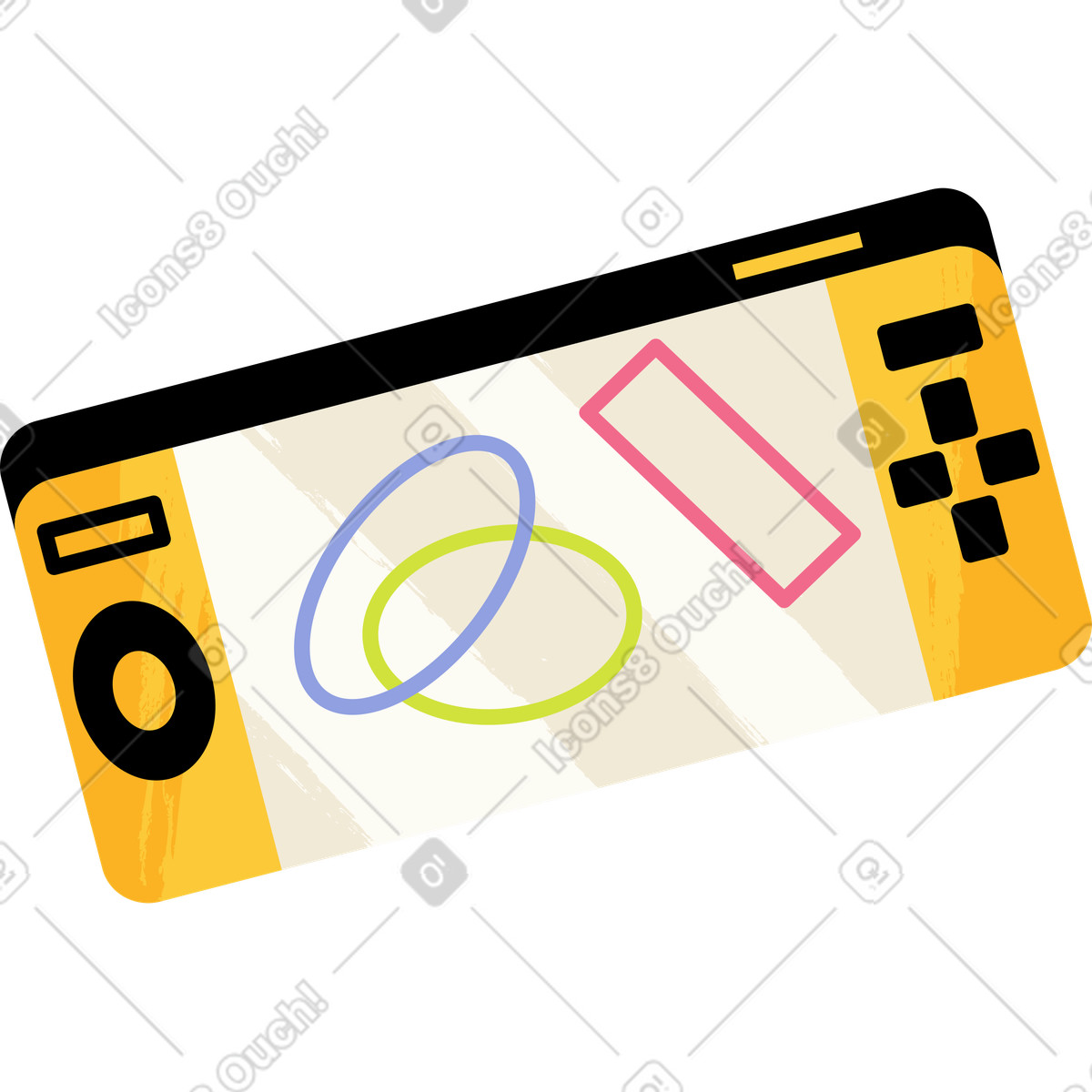 Game console illustration in Juicy style download in PNG, SVG