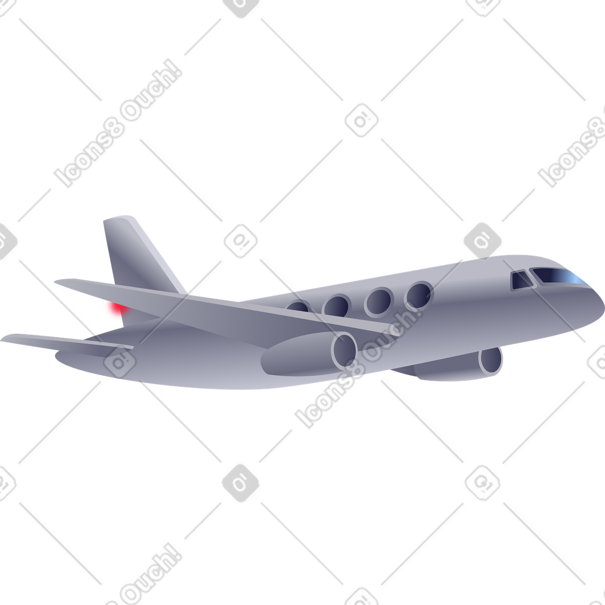 Ilustração de Avião em no estilo Pop para baixar em PNG, SVG