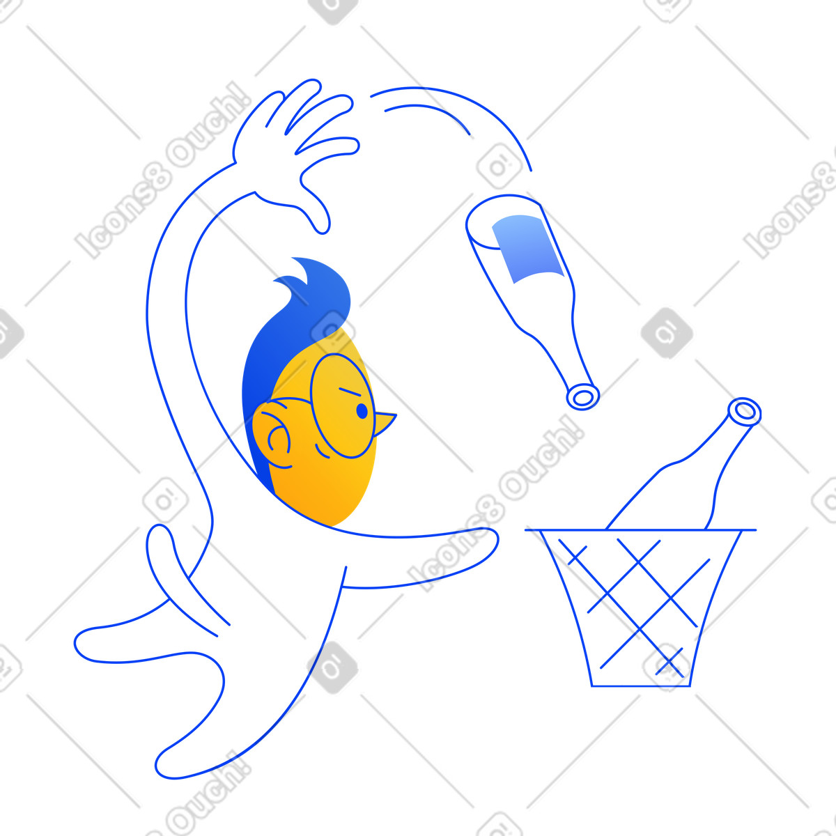 Colpisci il bersaglio illustrazione in stile Buddy scarica in PNG, SVG