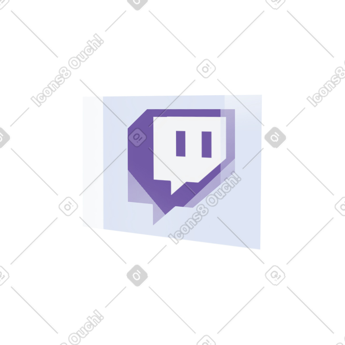 Illustration Twitch logo dans le style Dynamic à télécharger aux formats PNG, SVG