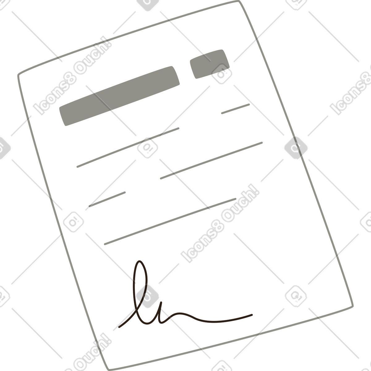 Document illustration in PNG, SVG