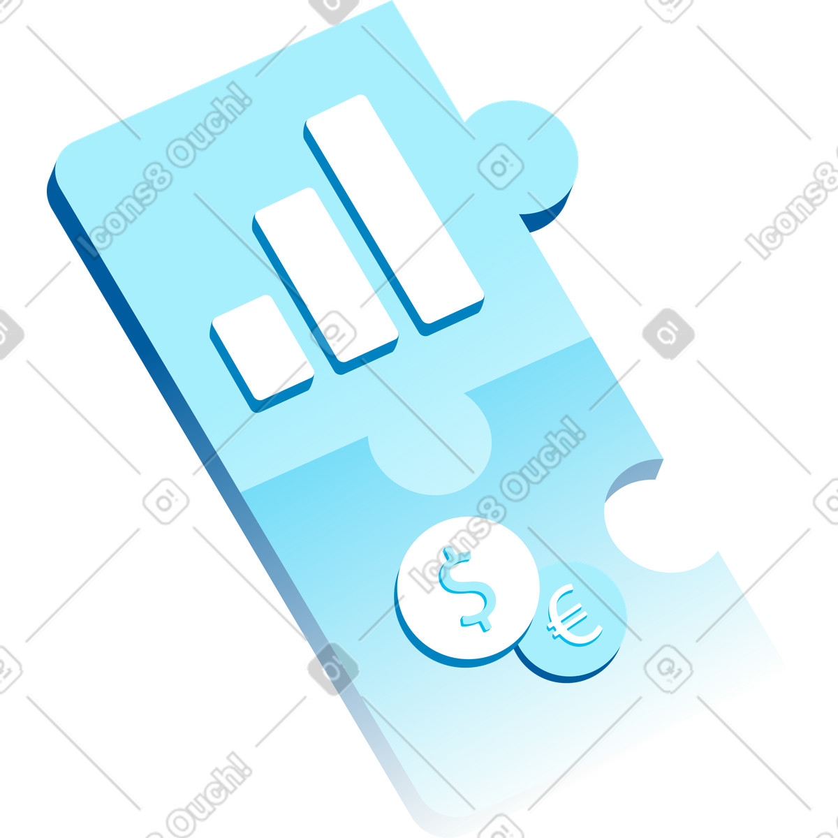 Puzzles mit grafiken und münzen-Illustration im Icy-Stil als Download in PNG, SVG