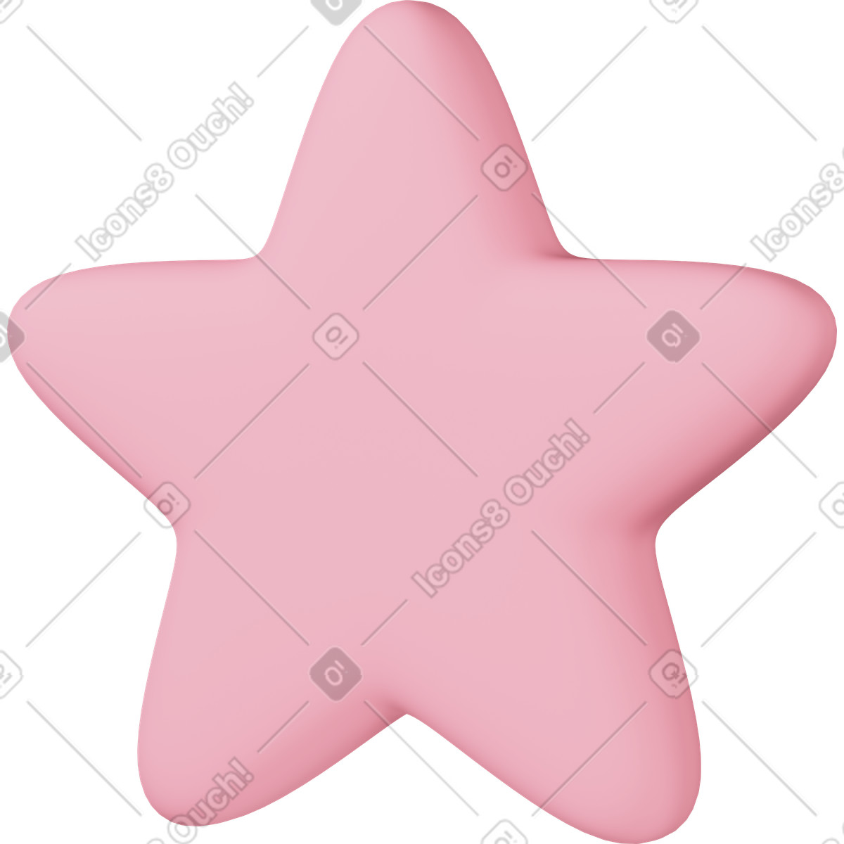 Ilustração de Pink star em no estilo 3D Casual life para baixar em PNG, SVG