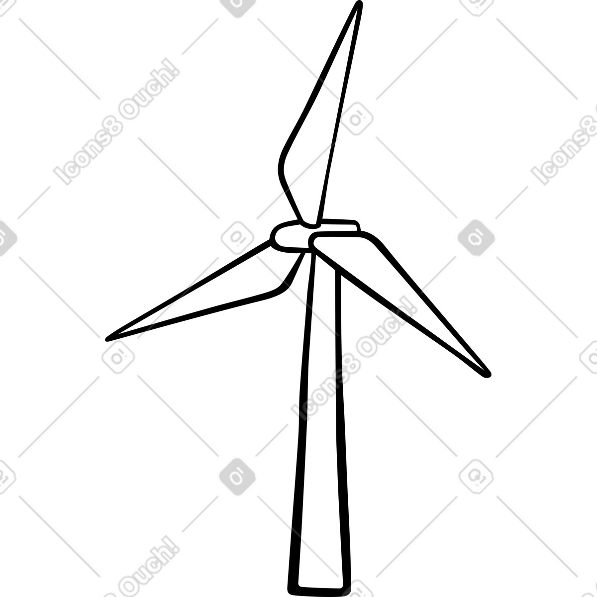 Wind turbine big illustration in Journal style download in PNG, SVG