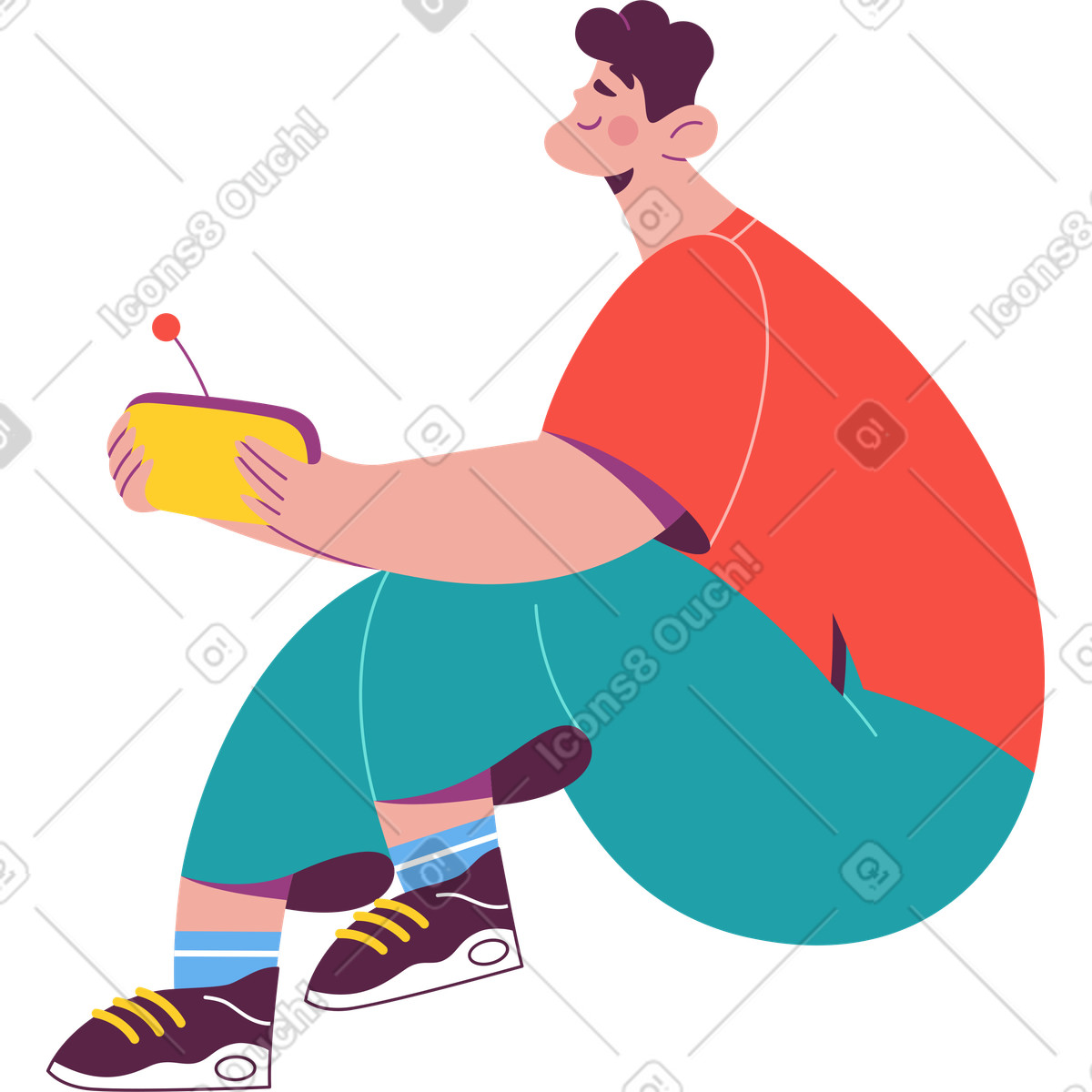 Illustration Homme dans le style Sammy à télécharger aux formats PNG, SVG