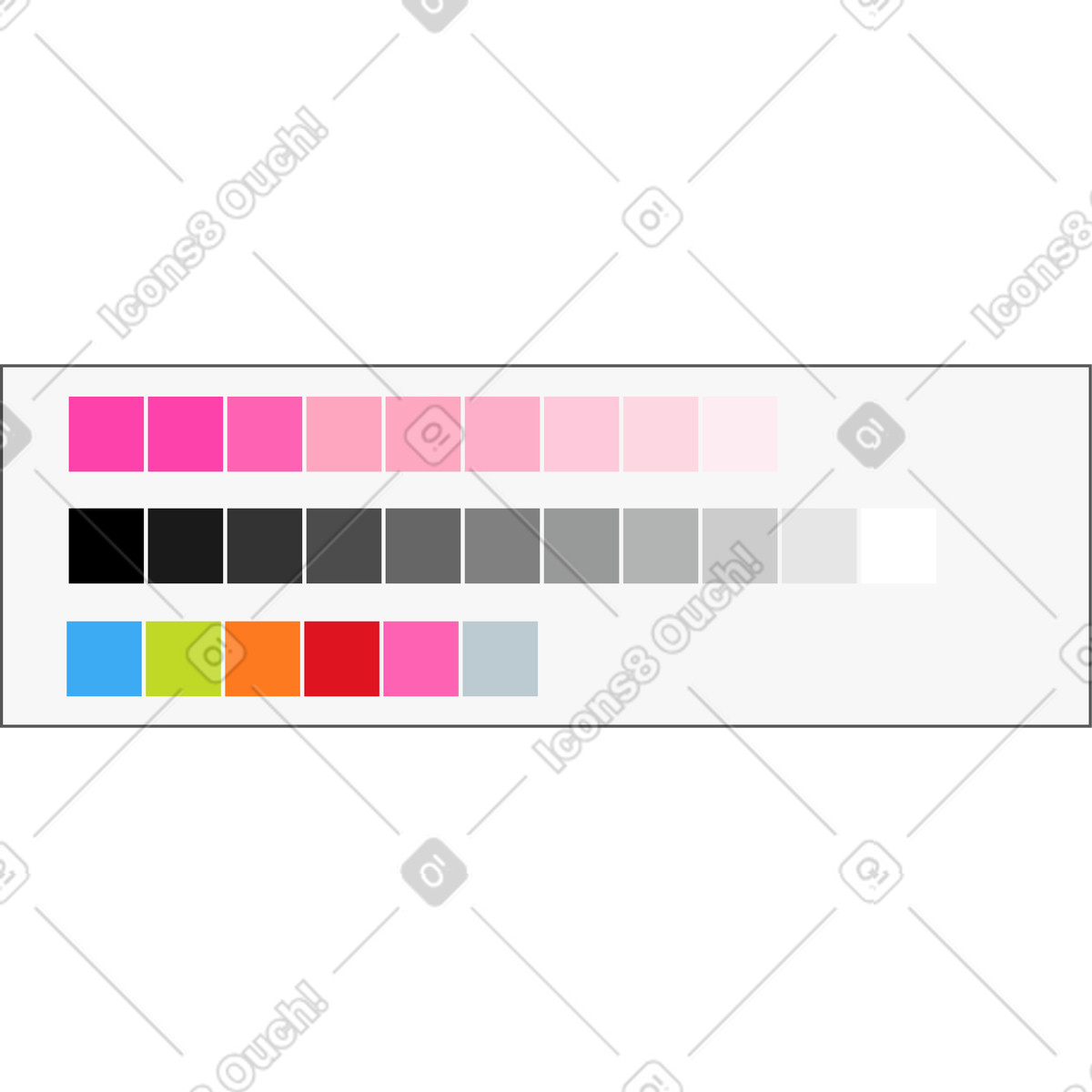 Illustration Palette numérique dans le style Jumble à télécharger aux formats PNG, SVG
