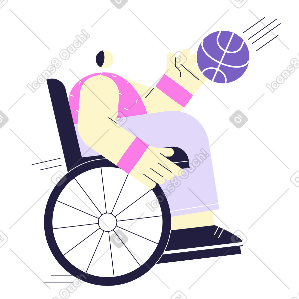 Prendi la palla! illustrazione in stile Mellow scarica in PNG, SVG