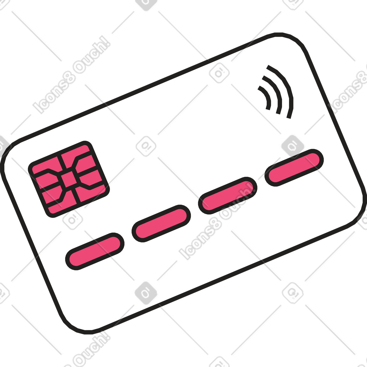 Dazzle Line スタイルの バンクカード のイラストをPNG、SVG形式でダウンロード