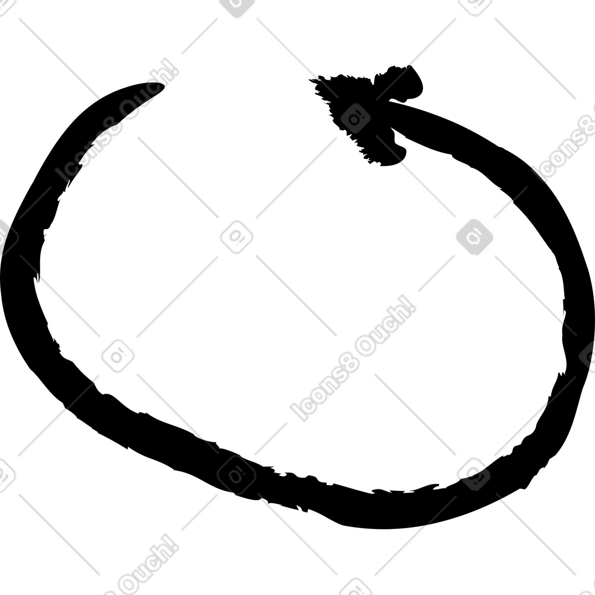 Charcoal round arrow illustration in Twirl style download in PNG, SVG
