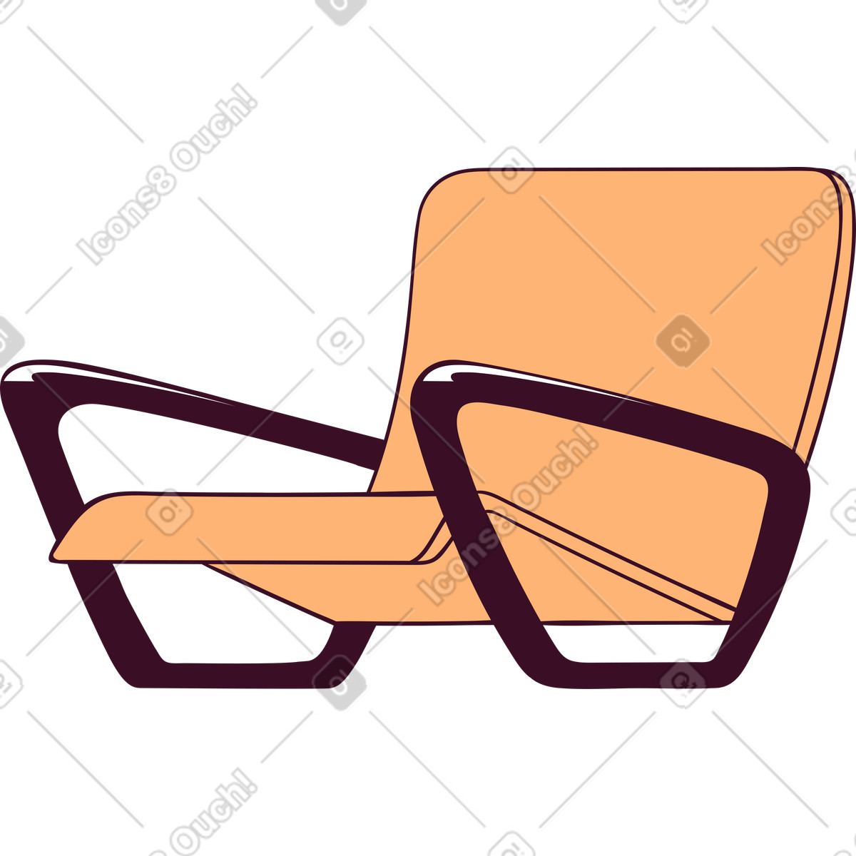 Illustration Fauteuil dans le style Eastwood à télécharger aux formats PNG, SVG