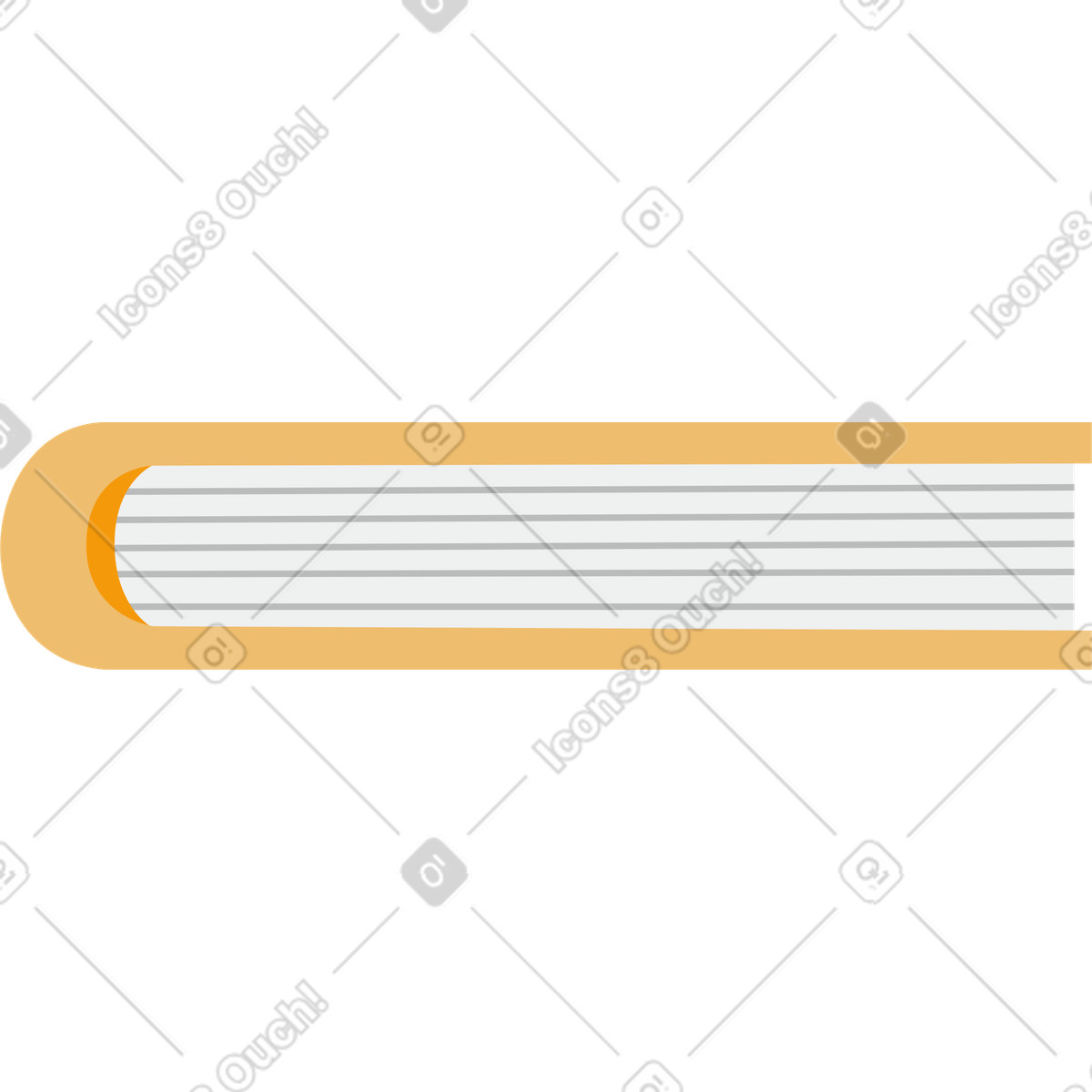 Lagom スタイルの Gold bound book のイラストをPNG、SVG形式でダウンロード