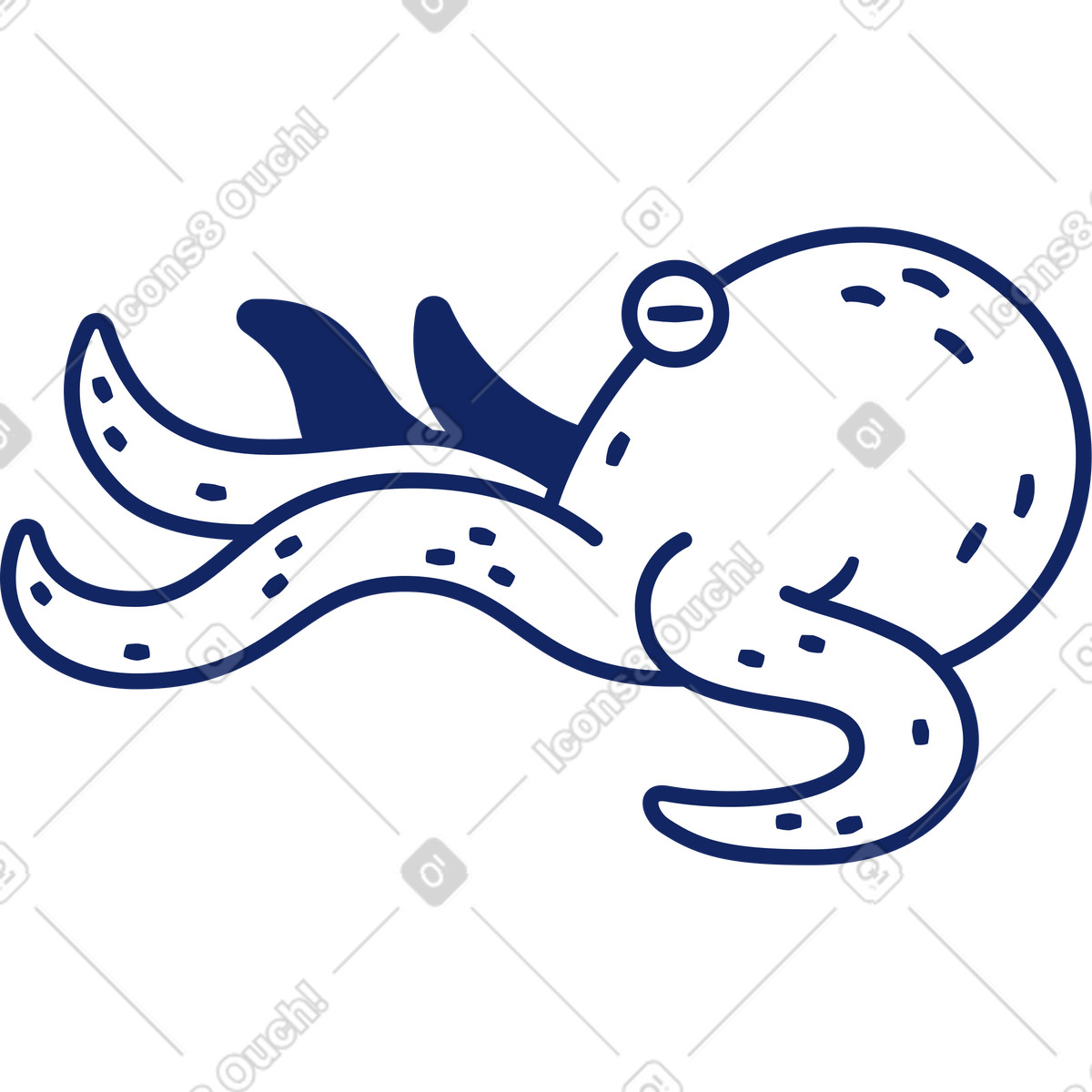 Polpo illustrazione in stile Cyborg scarica in PNG, SVG