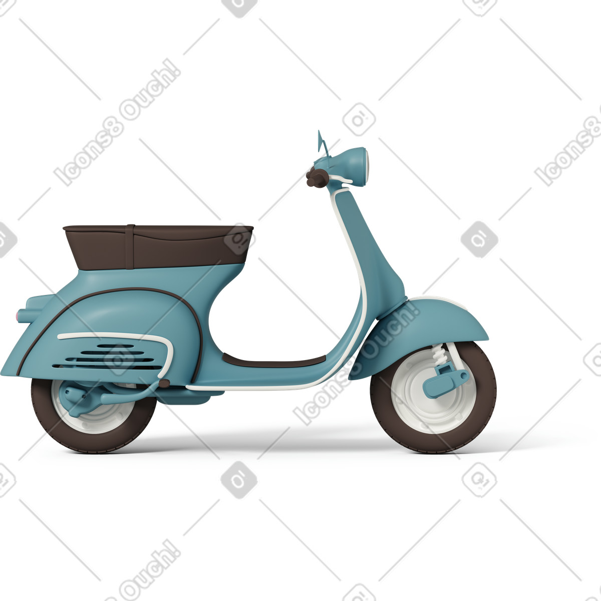 Ilustração de Scooter em no estilo 3D Casual life para baixar em PNG, SVG
