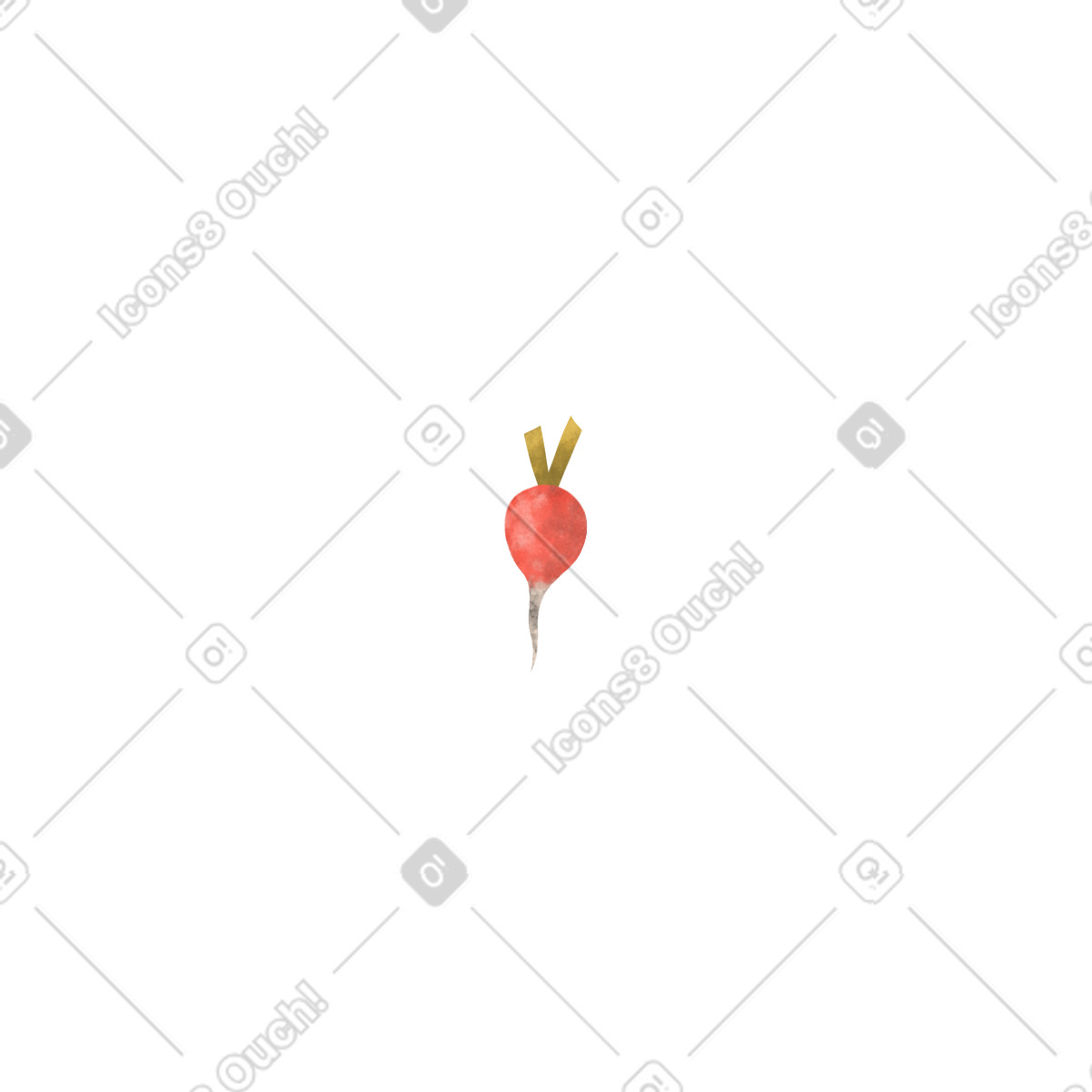 Ilustración Rábano en estilo Family a descargar en PNG y SVG