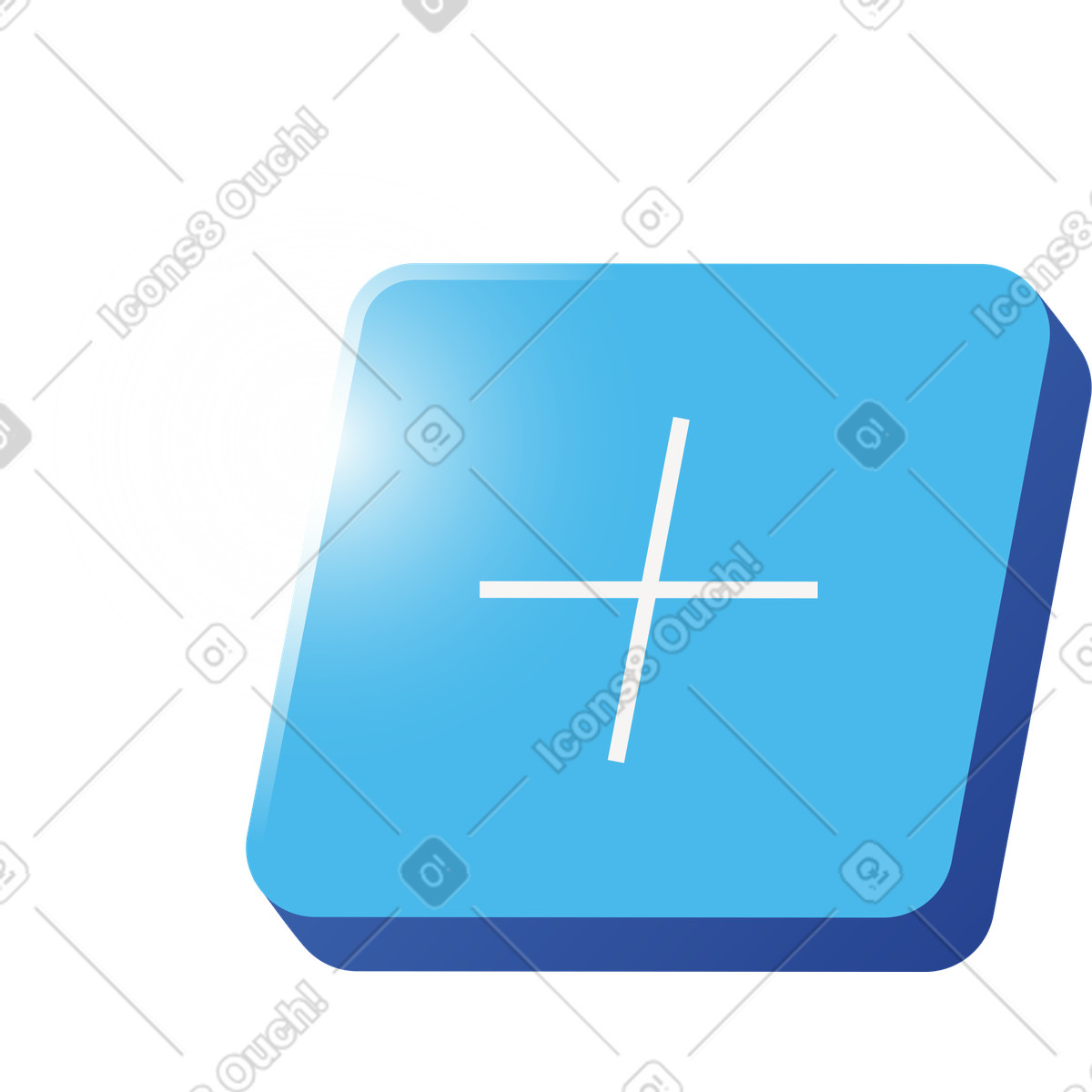 Illustration Icône plus dans le style Quantum à télécharger aux formats PNG, SVG